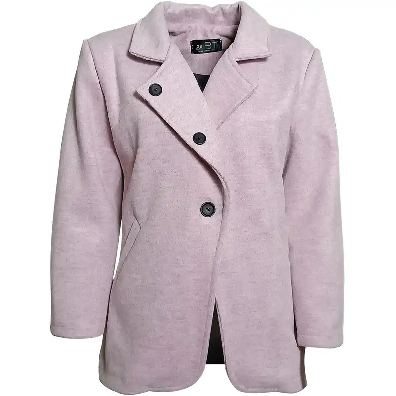 پالتو زنانه بی تی مدل فوتر کد Pi140 رنگ صورتی