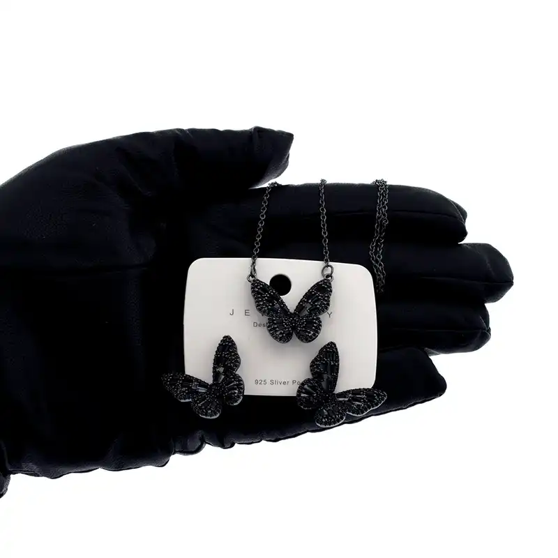 نیم ست زنانه برانت طرح پروانه نگین دار