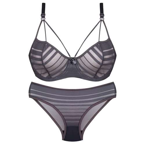 ست شورت و سوتین زنانه کارنا رز مدل فنردار کد 3389-22 رنگ طوسی