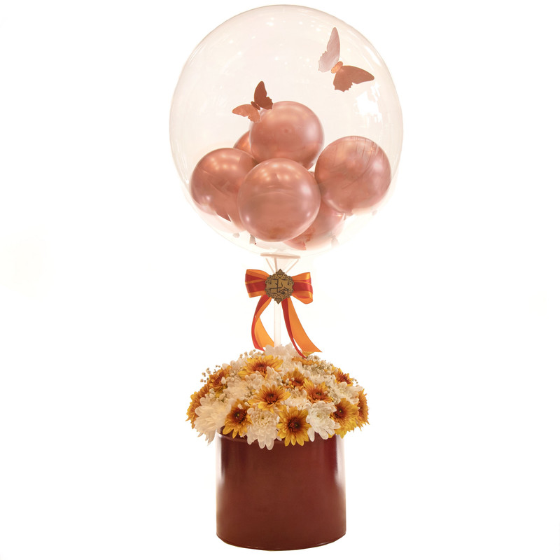 جعبه گل طبیعی داوودی هیمان کد B213