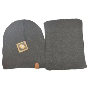 ست کلاه و شال گردن بافتنی مدل اسپرت کد 4030