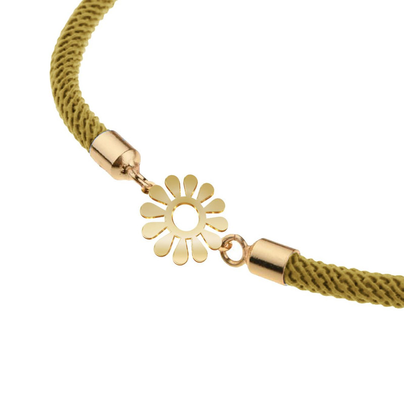 دستبند طلا 18 عیار زنانه مدوپد مدل گل کد D14-10251