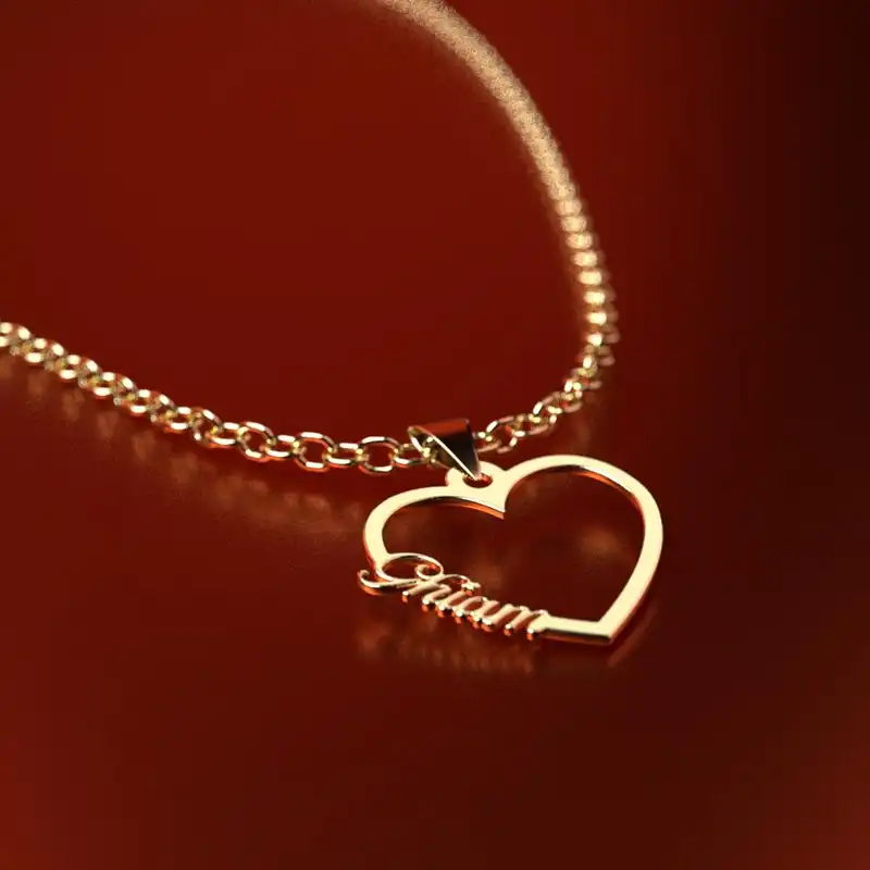 گردنبند طلا 18 عیار زنانه مدوپد مدل اسم قیام ghiam کد GBB11009 به همراه باکس گل رز جاویدان