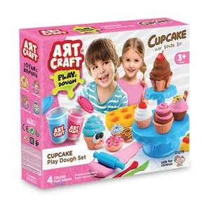 خمیر بازی مدل خمیر بازی مدل Cupcake Play Dough Set کد 03273 مجموعه 10 عددی