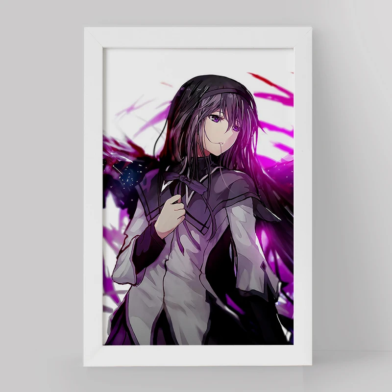 تابلو خندالو مدل همورا اکامی انیمه مادوکا مجیکا Madoka Magica کد 18396