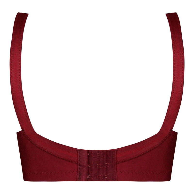 سوتین زنانه ماییلدا مدل بدون فنر کد 5053 رنگ زرشکی