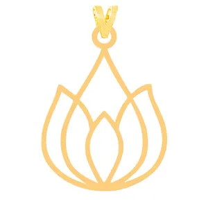 آویز گردنبند طلا 18 عیار زنانه الن نار طرح گل مدل N31682