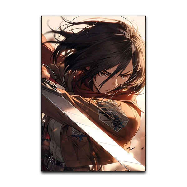 تابلو شاسی گوفی مدل میکاسا انیمه اتک آن تایتان طرح AOT Mikasa Attack on Titan Anime کد SWRD44