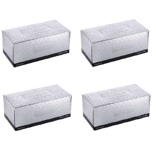 دستمال کاغذی 150 برگ سافتلن مدل silver بسته 4 عددی