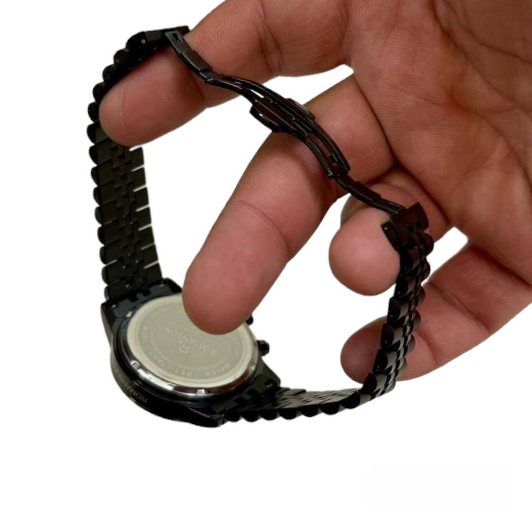 ست ساعت مچی عقربه ای زنانه و مردانه رومانسون مدل سه موتور فعال کرنوگراف کد B2097RG -  - 4