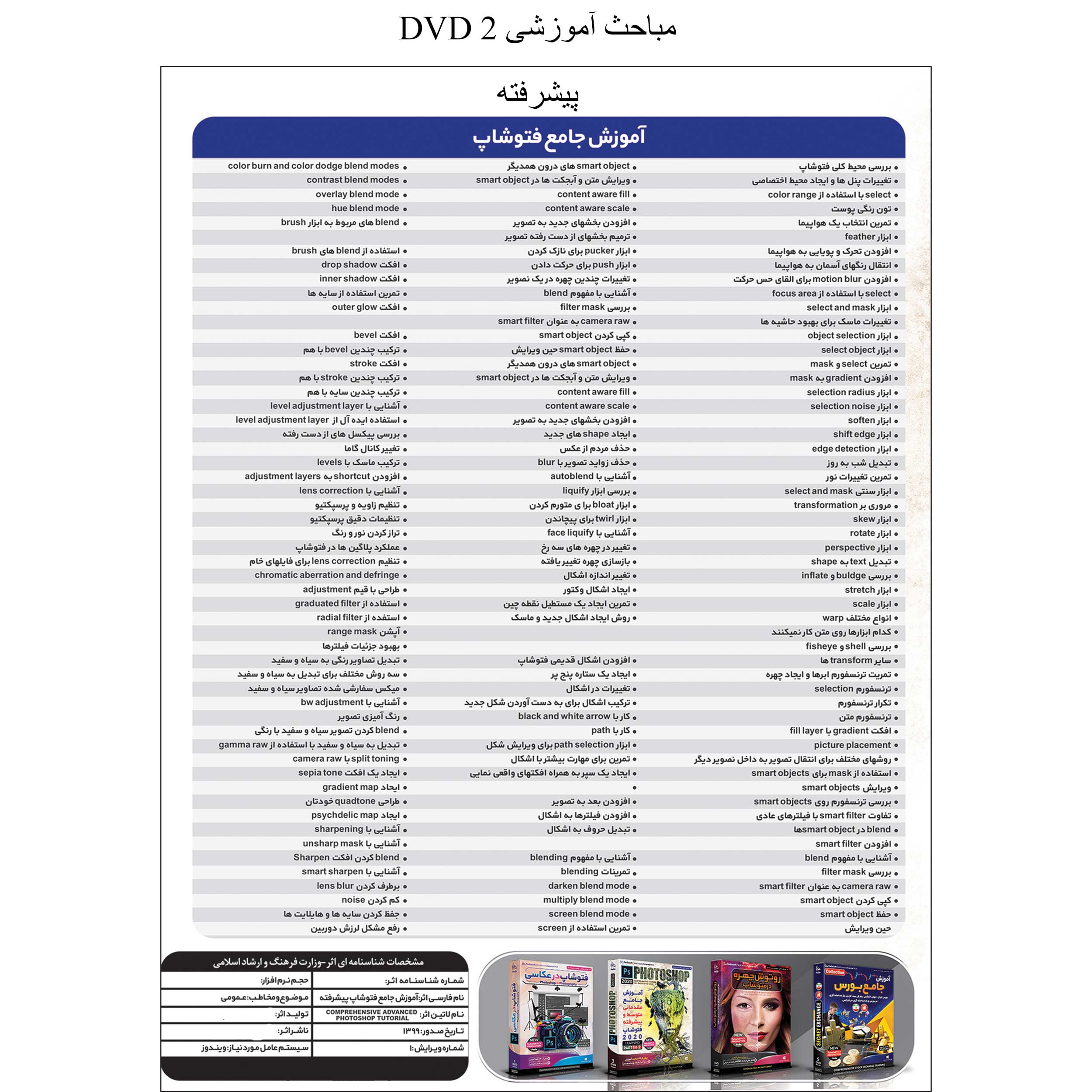 نرم افزار آموزش جامع مقدماتی متوسط و پیشرفته فتوشاپ PhotoShop 2020 , 2021 نشر پدیا سافت