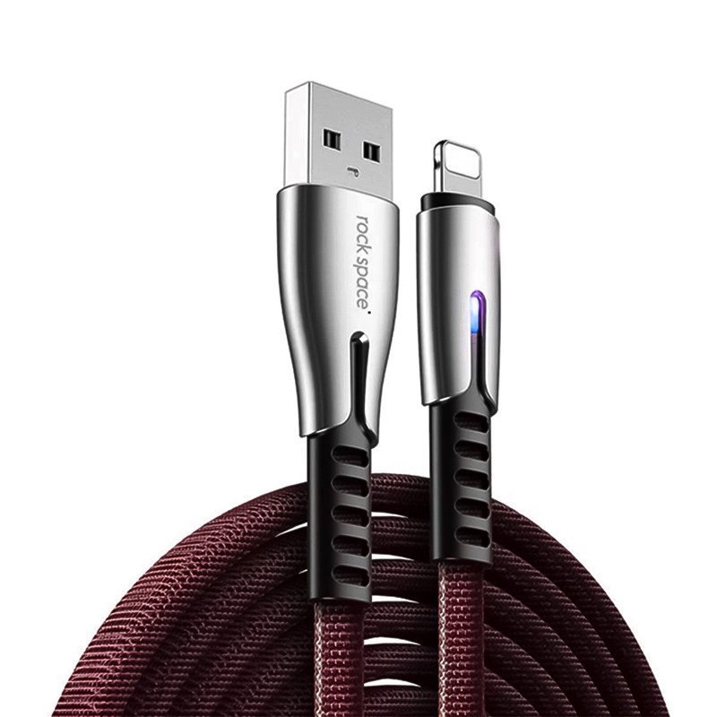 کابل تبدیل USB به لایتنینگ راک اسپیس مدل RCB0670 طول 1.2 متر