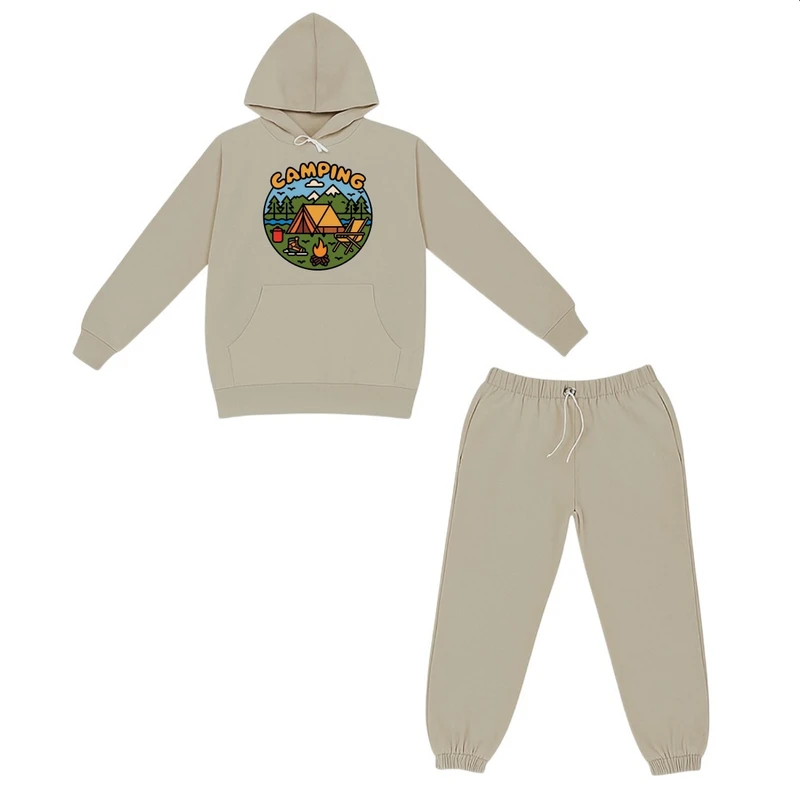 ست هودی و شلوار راحتی بچگانه مدل کمپینگ کد p1 