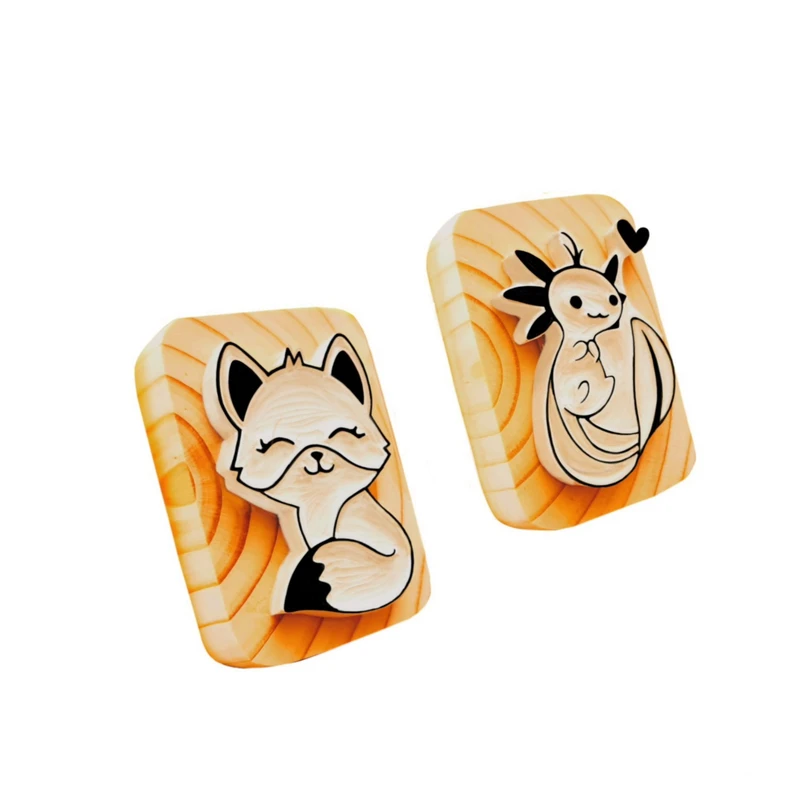 مهر طرح روباه و هیولای دریایی کد 1800 مجموعه 2 عددی