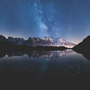 پوستر دیواری سه بعدی مدل منطره کوهستان شب DVRF1813