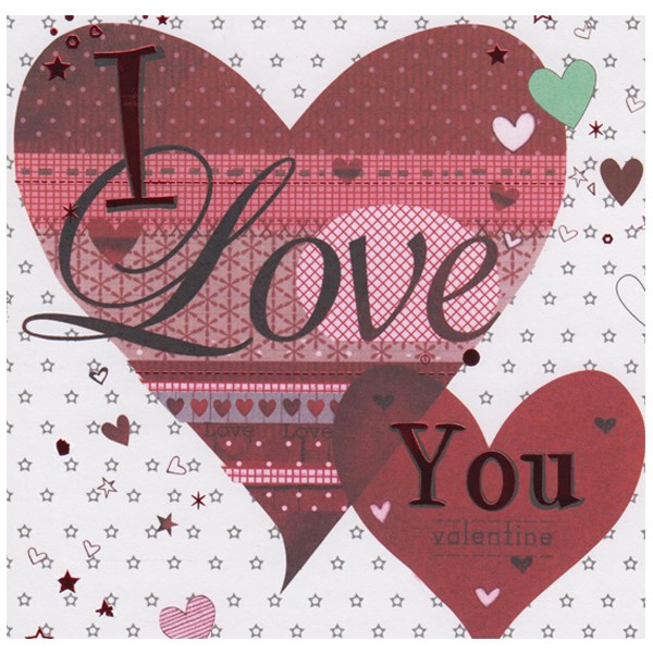 کارت پستال Paper Rose طرح I Love You شماره 006