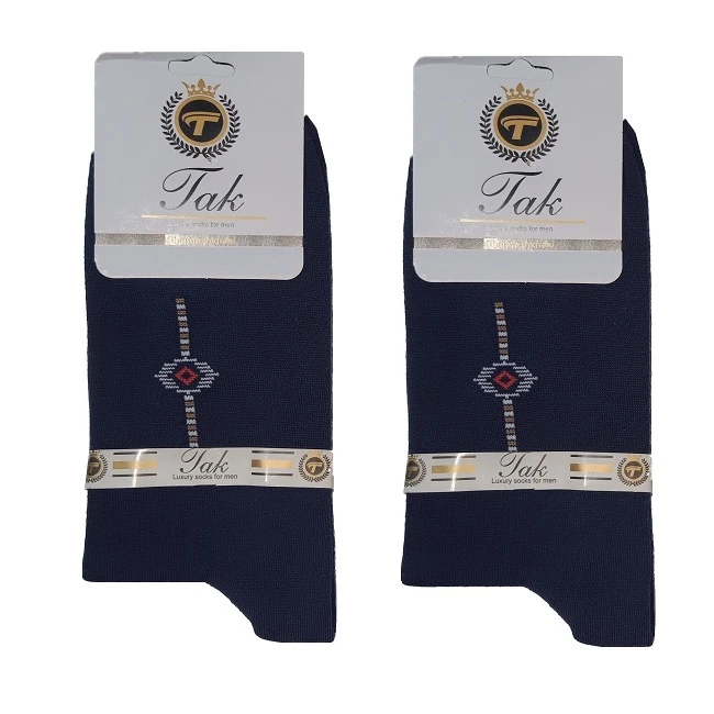 جوراب ساق بلند مردانه کد 14041SO مجموعه 2 عددی