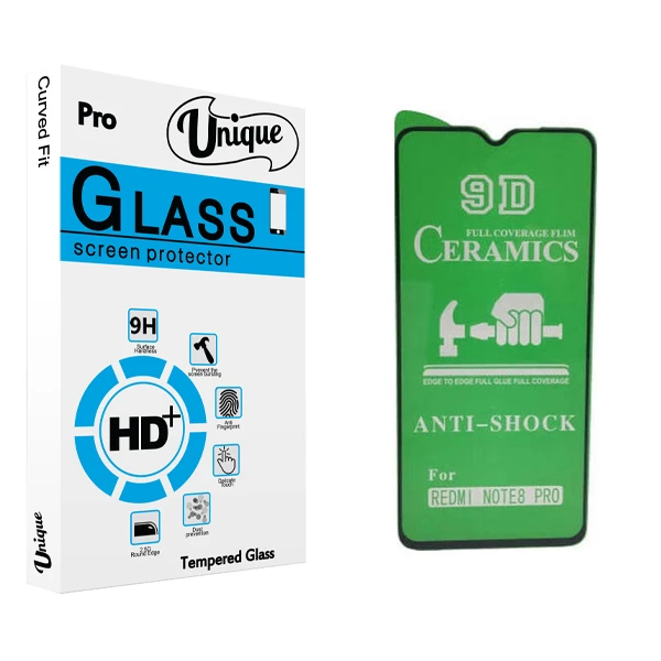 محافظ صفحه نمایش سرامیکی يونيک مدل +Clear مناسب برای گوشی موبایل شیائومی note 8 pro