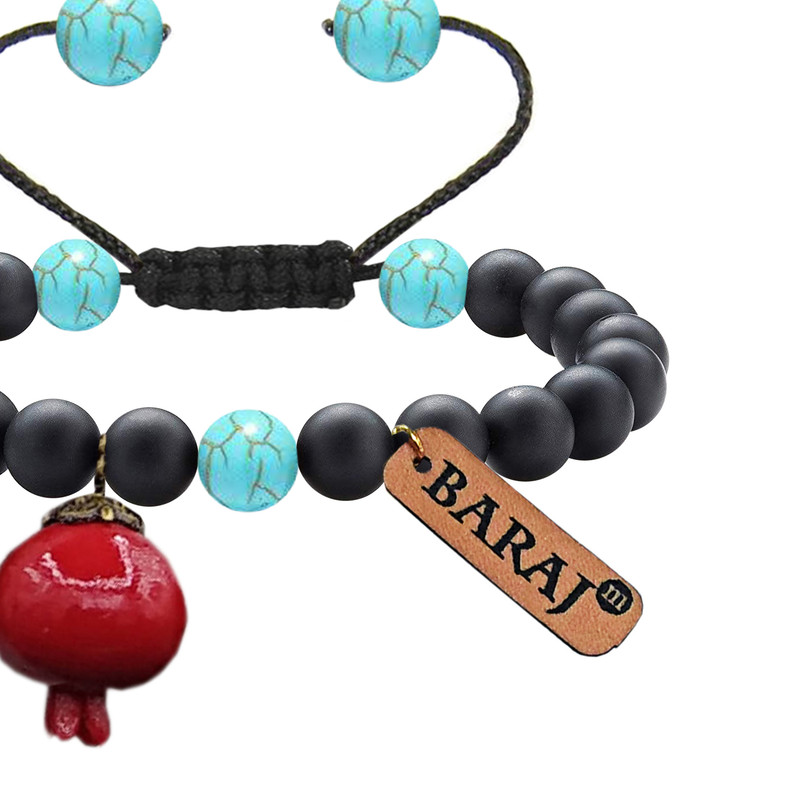 دستبند زنانه باراج من مدل فیروزه و انار کد F-AF5