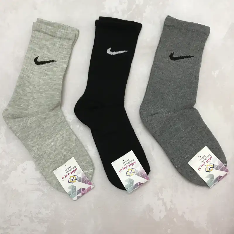 جوراب ورزشی ساق بلند مردانه مدل حوله ای بسته 3 عددی