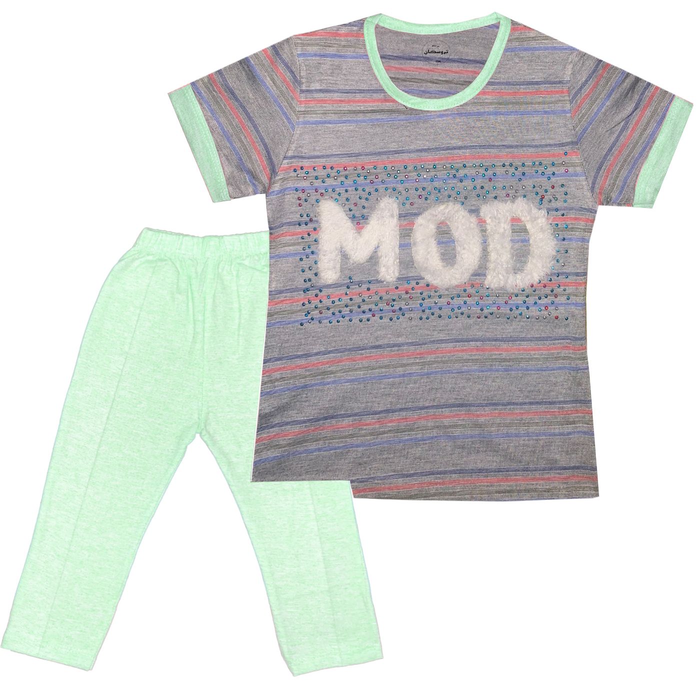 ست تی شرت و شلوارک دخترانه تروسکان مدل Mood-G101 -  - 2