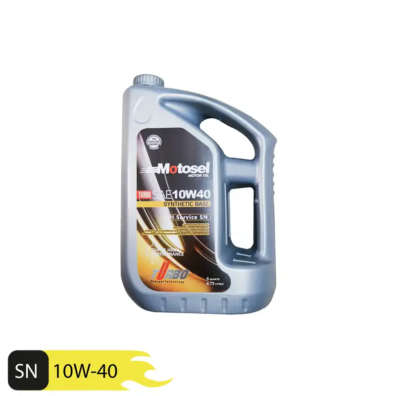 روغن موتور خودرو موتوسل مدل SN 10W_40 حجم 4.73 لیتر