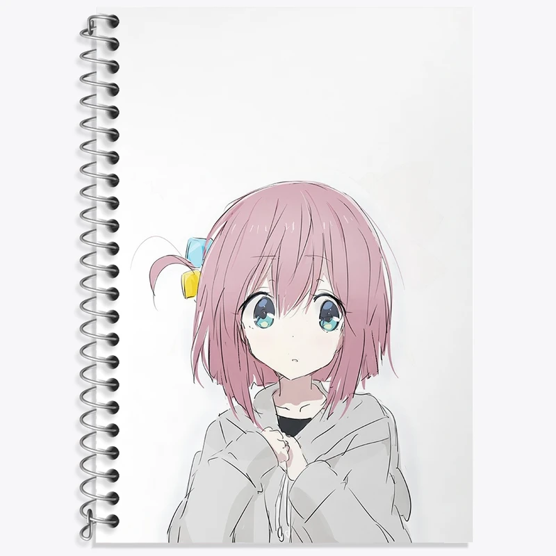 دفتر زبان 50 برگ خندالو مدل دو خط طرح انیمه بوچی راک کد 31231