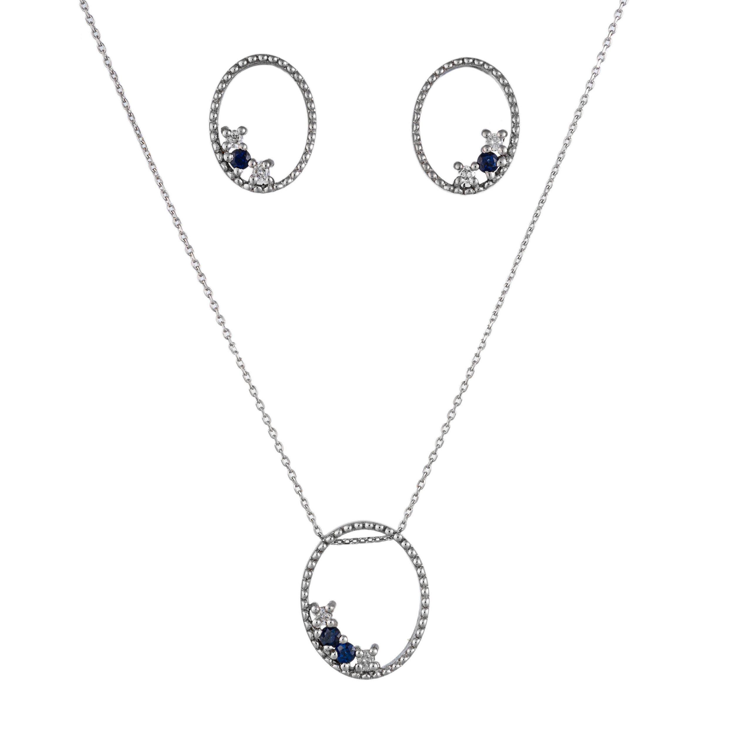 نیم ست نقره زنانه جواهری سون مدل 2851