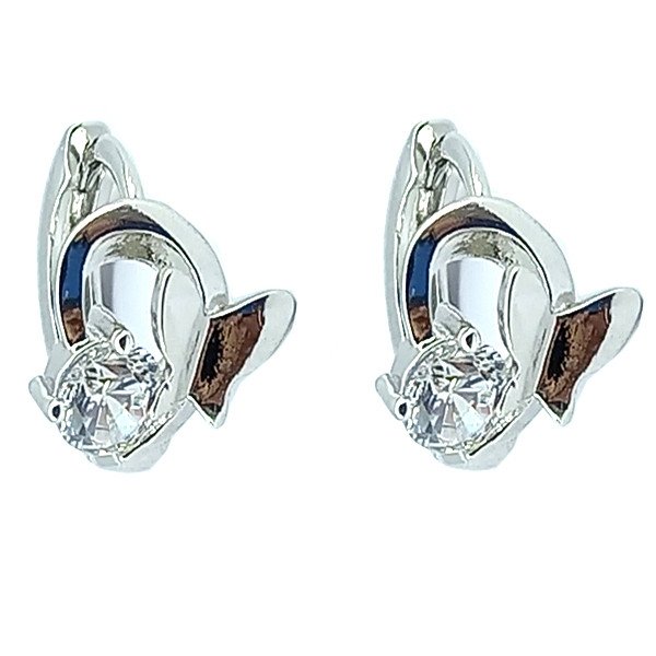 گوشواره دخترانه ژوپینگ مدل نگین کد 0372