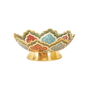 پیاله برنجی مدل پایه دار هندی کد 596305 بسته 6 عددی