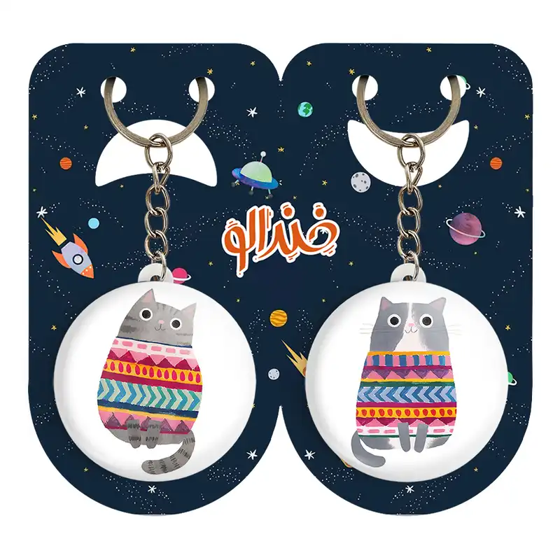 جاکلیدی خندالو مدل گربه کد 52145215 مجموعه 2 عددی