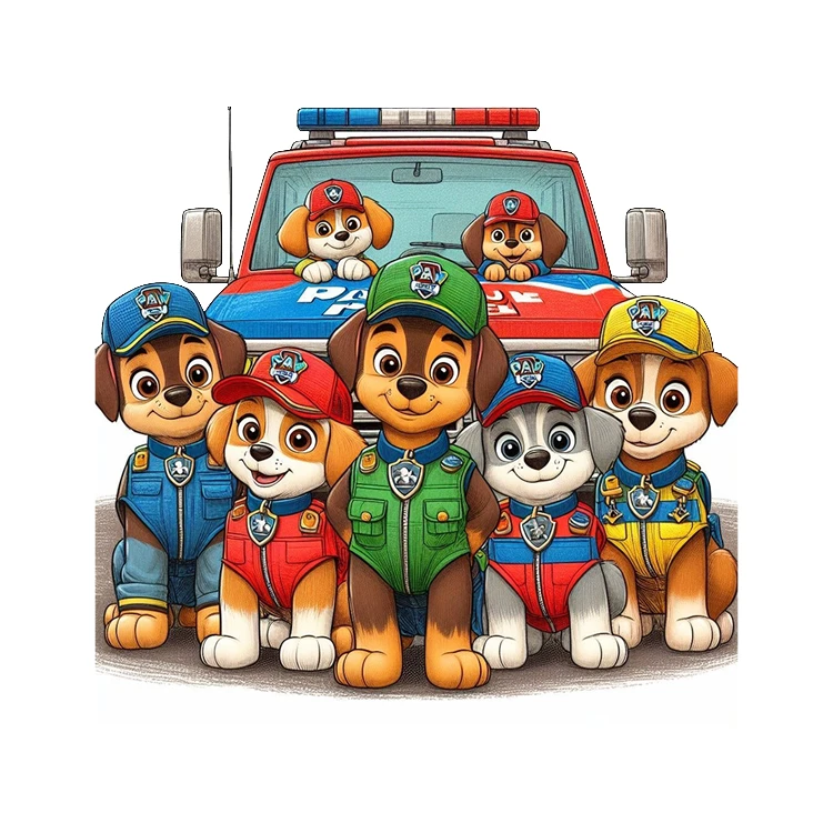 استیکر پارچه و لباس پاد آفرین مدل سگ های نگهبان کد 1826