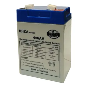 باتری سیلد اسید 4 ولت 6 آمپر ایبیزا مدل KSRE-4V-6A