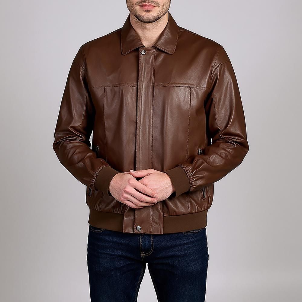 کت چرم مردانه چرم مشهد مدل K0634-088-54 -  - 1