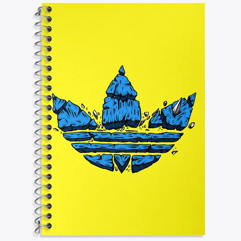 دفتر زبان 50 برگ خندالو مدل سه خط طرح آدیداس (Adidas) کد 36956