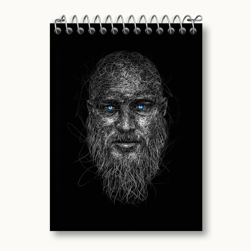 دفتر یادداشت 50 برگ خندالو مدل رگنار سریال وایکینگ ها Vikings کد 29125