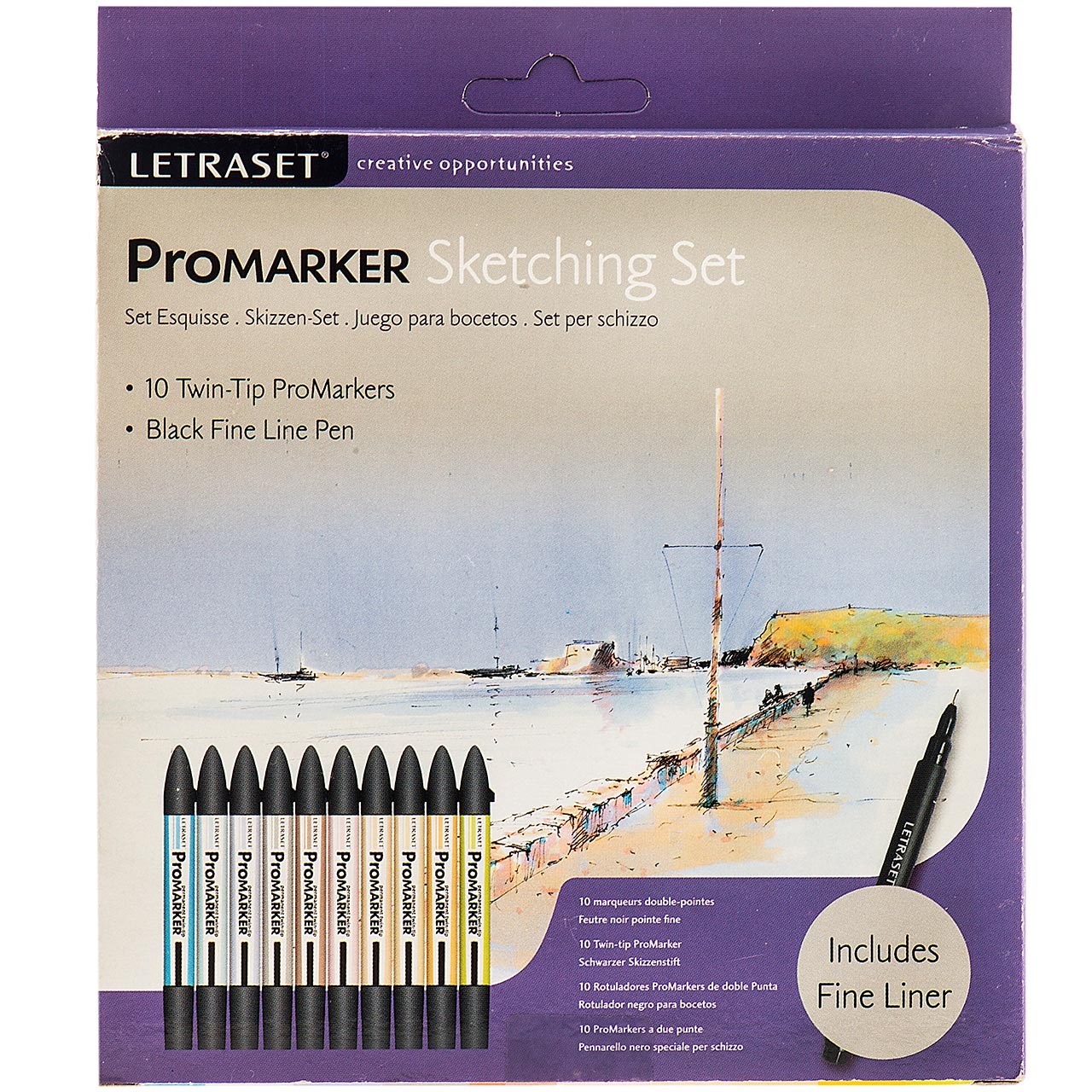 ماژیک حرفه ای 10 رنگ لتراست مدل Promarker Sketching Set