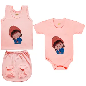 ست 3 تکه لباس نوزادی کارانس مدل PRSZS-4014