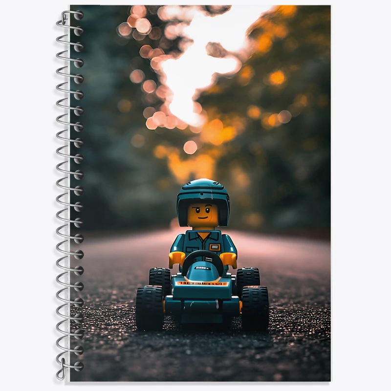 دفتر زبان 50 برگ خندالو مدل سه خط طرح لگو (Lego) کد F6557