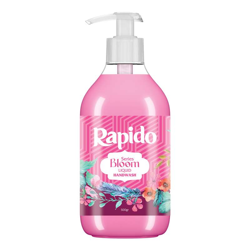 مایع دستشویی صدفی راپیدو مدل pink bloom حجم 500 میلی لیتر 