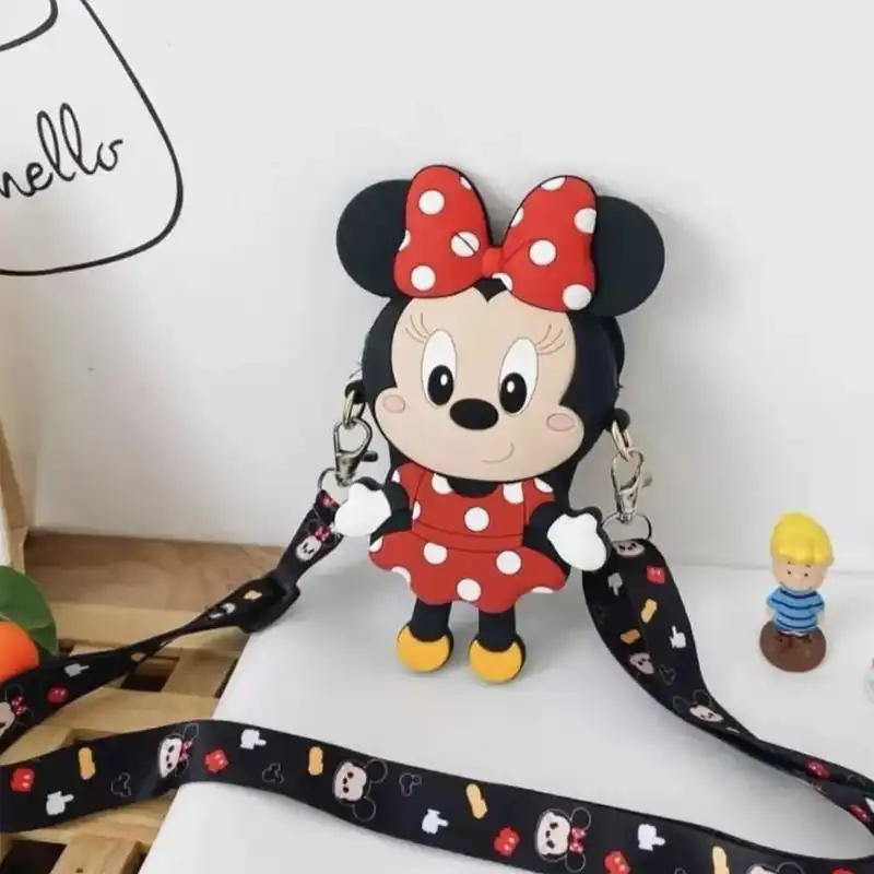 کیف رودوشی بچگانه مدل فانتزی سیلیکونی طرح مینی موس کد  B M MINI