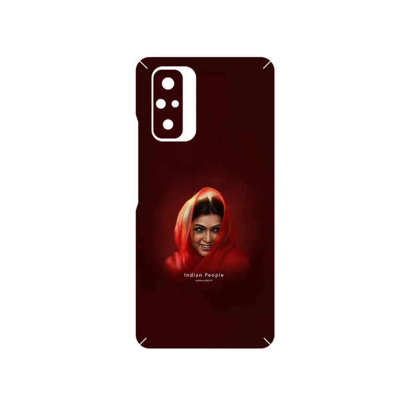 برچسب پوششی ماهوت مدل Portrait of an Indian Woman مناسب برای گوشی موبایل شیائومی Redmi Note 10 Pro