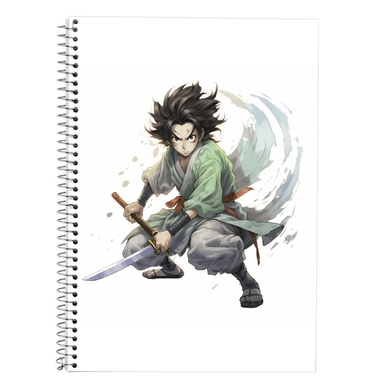 دفتر زبان 50 برگ مدوپد مدل دوخط طرح Demon Slayer کد DF10482