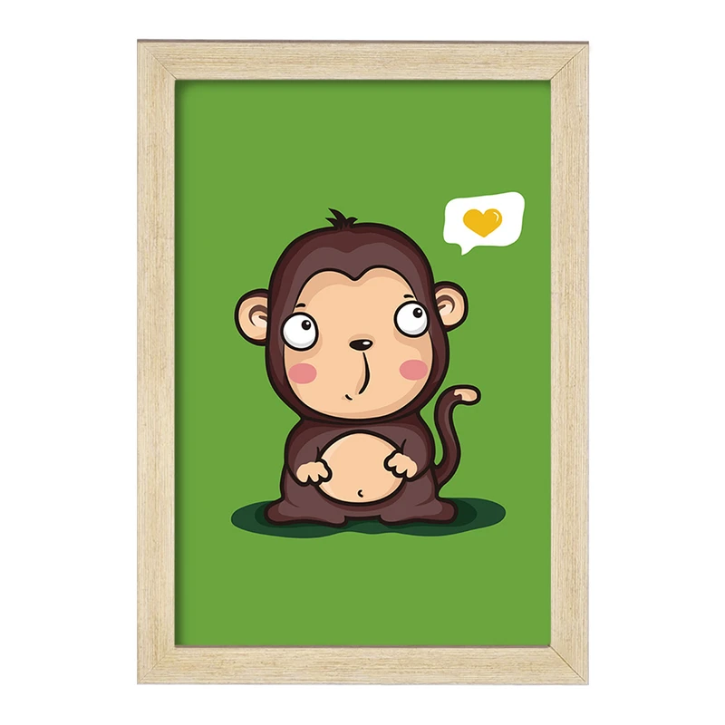 تابلو خندالو مدل میمون کیوت کد F2477