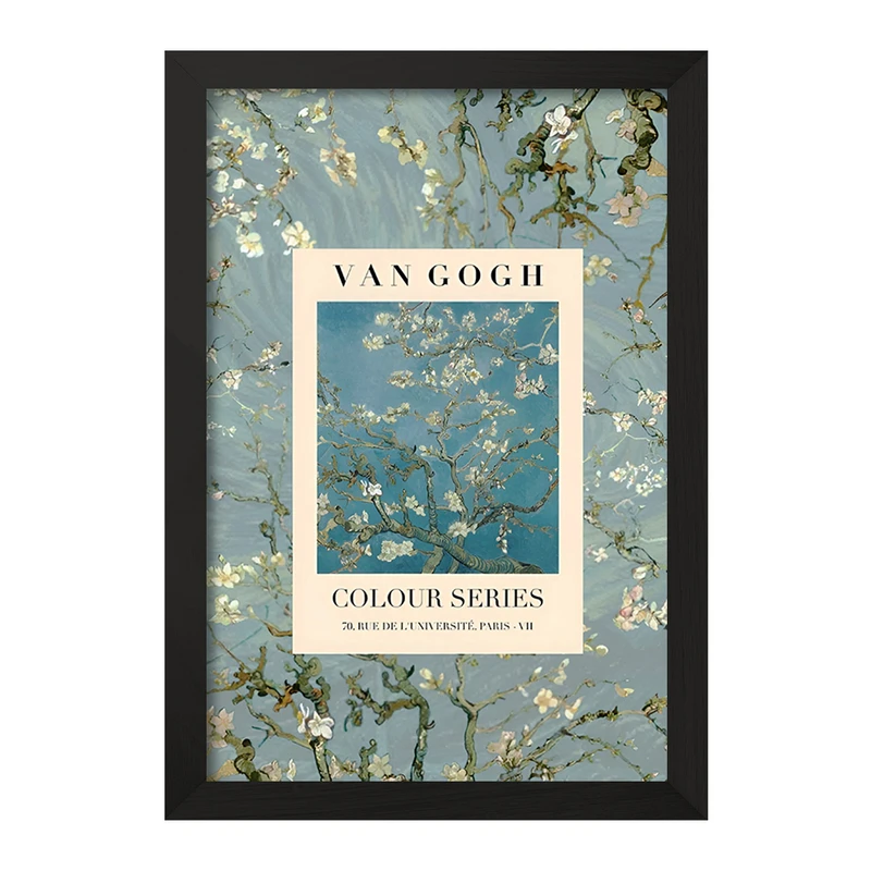 تابلو خندالو مدل شکوفه بادام ونسان ونگوگ کد F10719