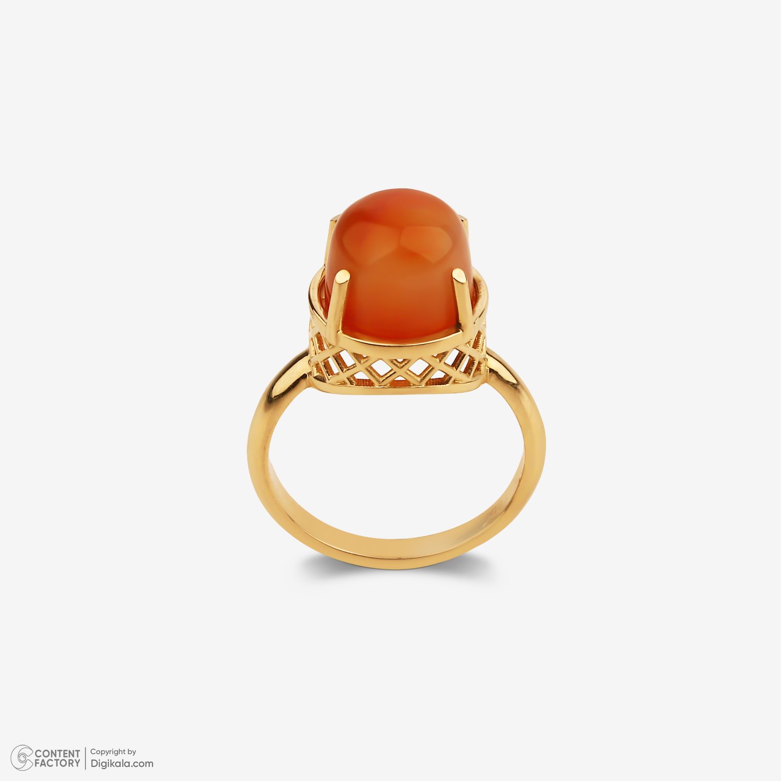 انگشتر طلا کم اجرت 18 عیار زنانه گلدم مدل R344005 سایز 56 -  - 3