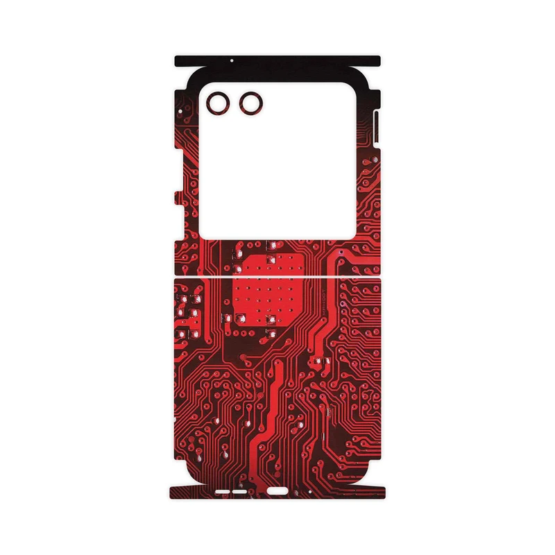 برچسب پوششی ماهوت مدل Red_Printed_Circuit_Board-FullSkin مناسب برای گوشی موبایل موتورولا Razr 40 Ultra