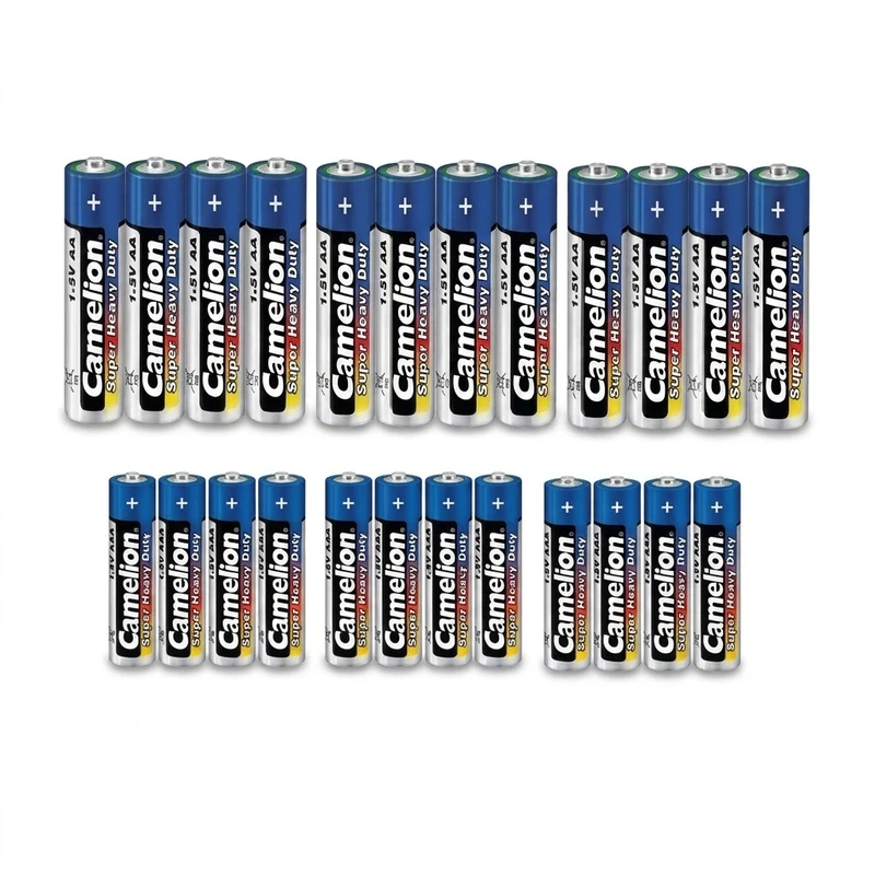 باتری قلمی و نیم قلمی کملیون مدل Super Heavy Duty بسته 24 عددی