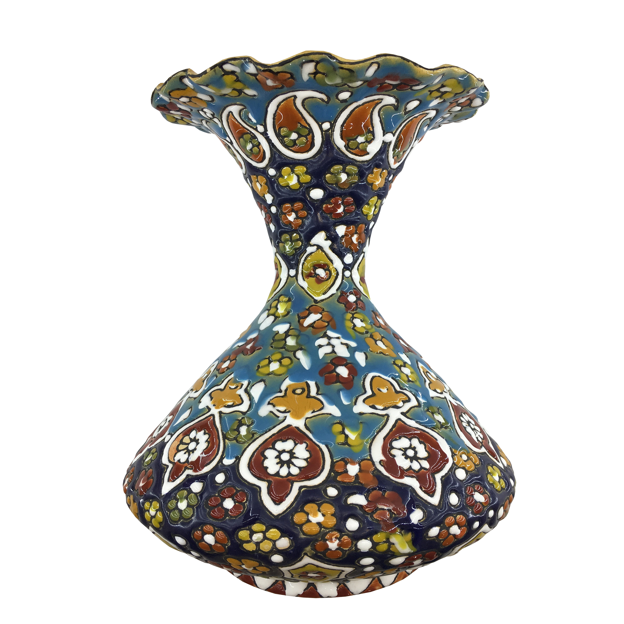 گلدان مینا کاری سفالی کد gh21