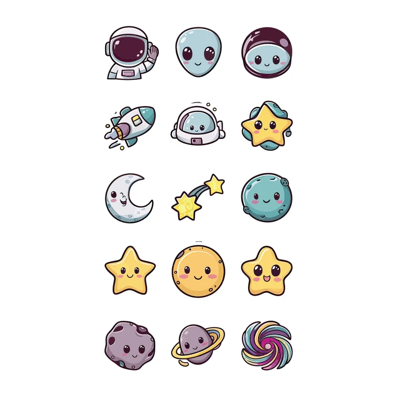 برچسب لپ تاپ پویا مارکت طرح فانتزی کد 3710 مجموعه 15 عددی